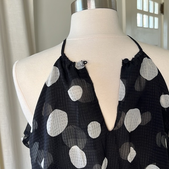 Who What Wear Tiered Tank Blouse in Polka Dot NWT XS - Picture 8 of 11